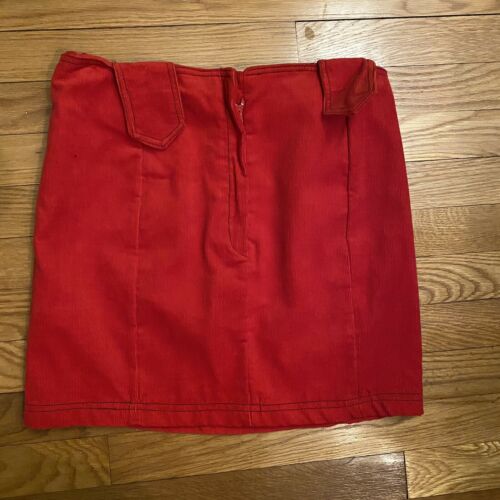 Betsey Johnson vintage 80’s Red Courdoroy Mini Skirt Small - Fresh Stock Dated February 2026