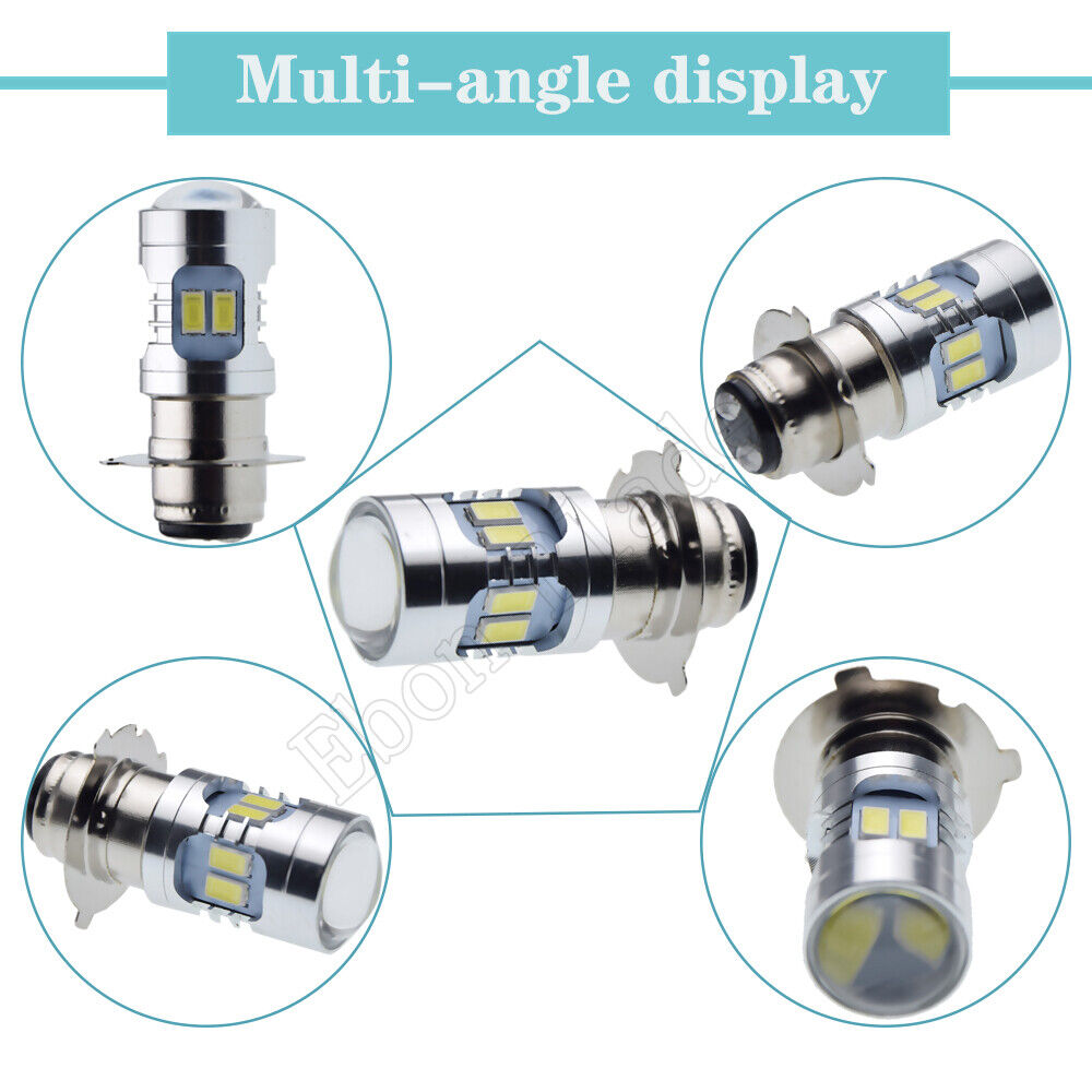 1 x P15D-25-3 LED Motorcycle Head Light Scooter ATV UTV Bike Replace 6V 12V 24V - Fresh Stock Dated February 2026