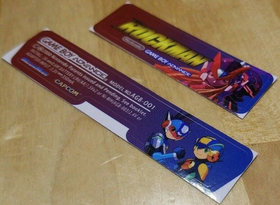 Nintendo Game Boy Advance AGB-001 MEGAMAN & ROCKMAN CONSOLE LABEL BarCode Bundle - Fresh Stock Dated December 2025