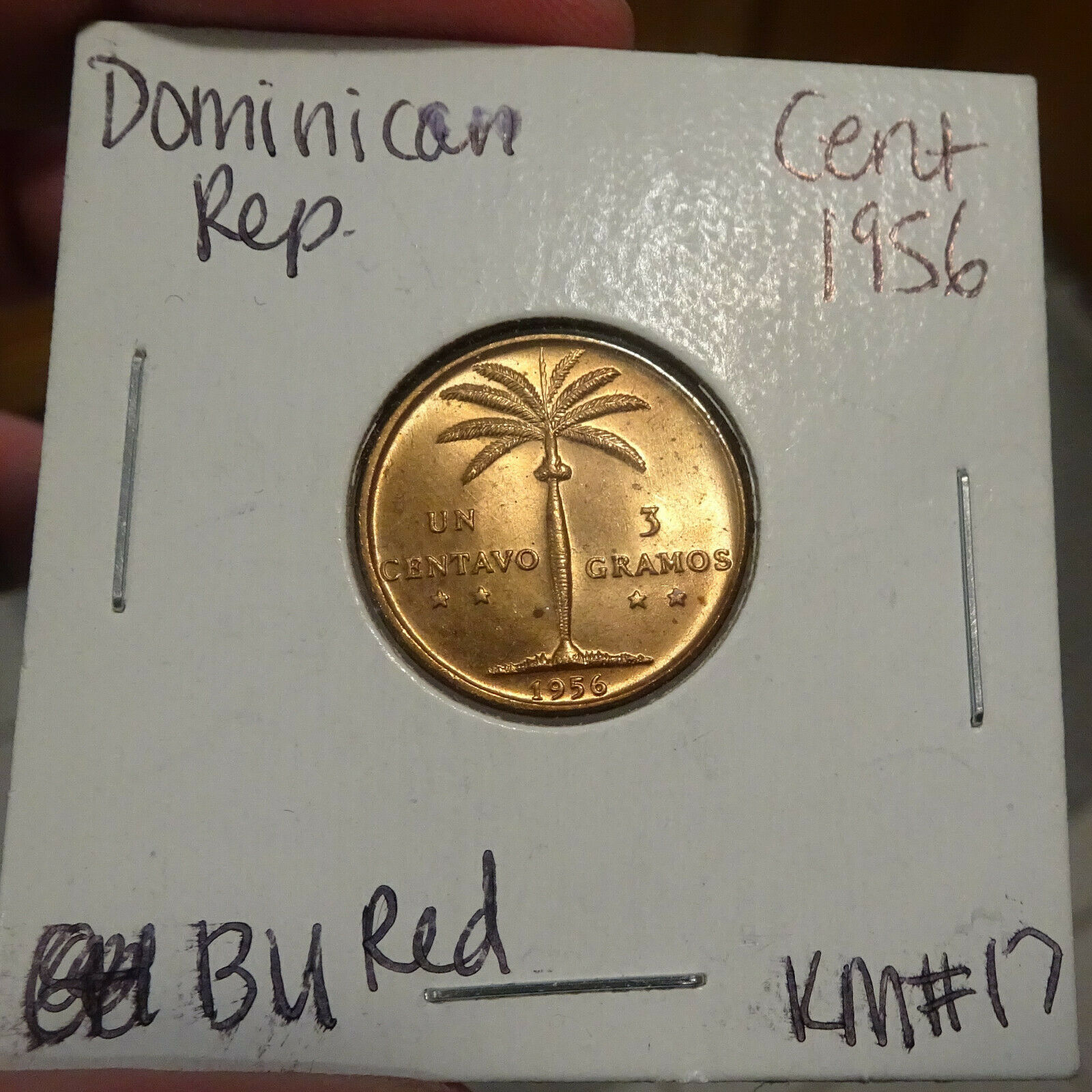 Dominican Republic 3-pc Centavo Lot: 1956, 1957 x2 All BU RED - Fresh Stock Dated December 2025