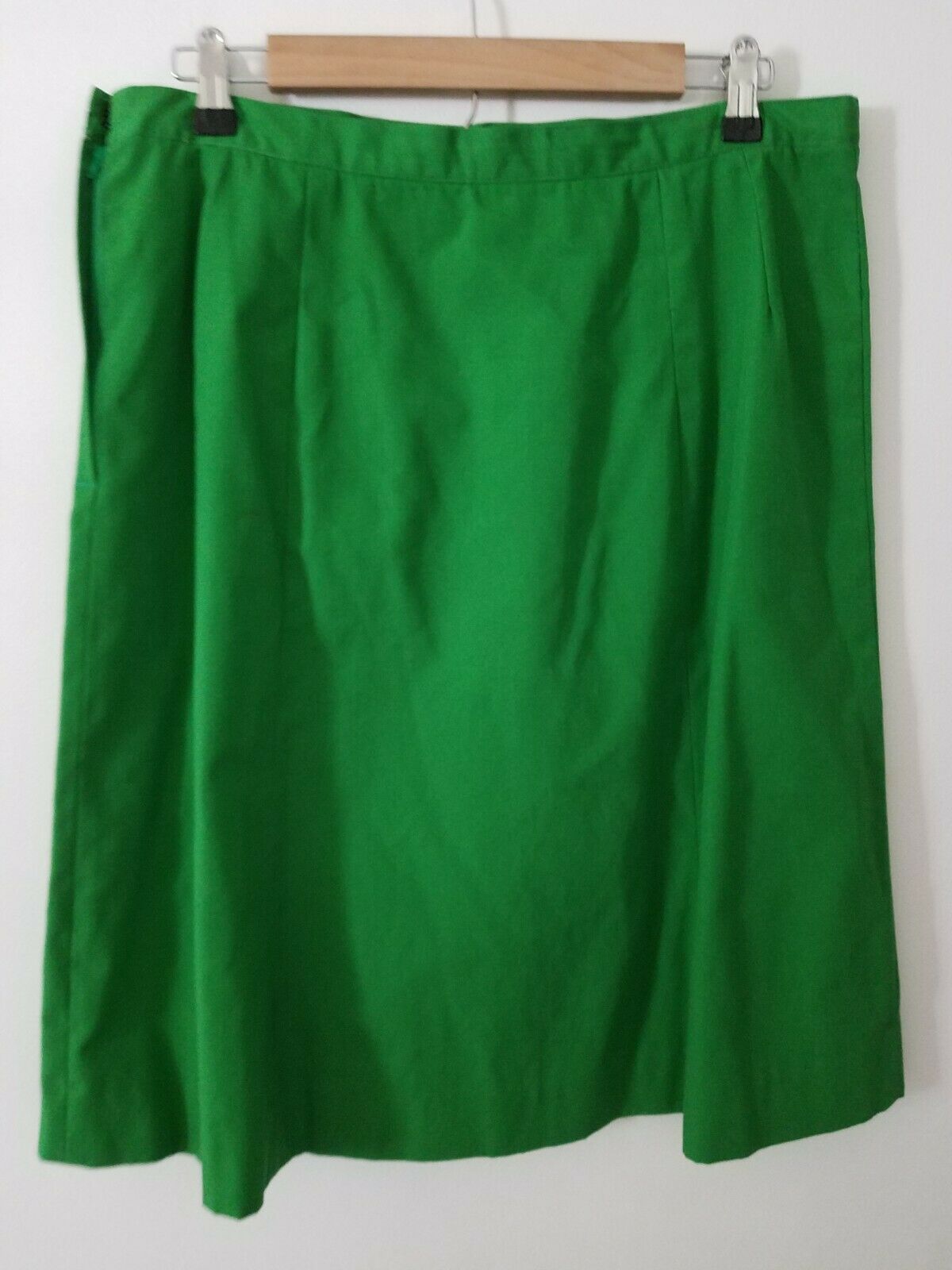 Vintage Handmade? A-Line Skirt Green Painted Parakeets Hippy Side Zip Midi Boho - Fresh Stock Dated February 2026