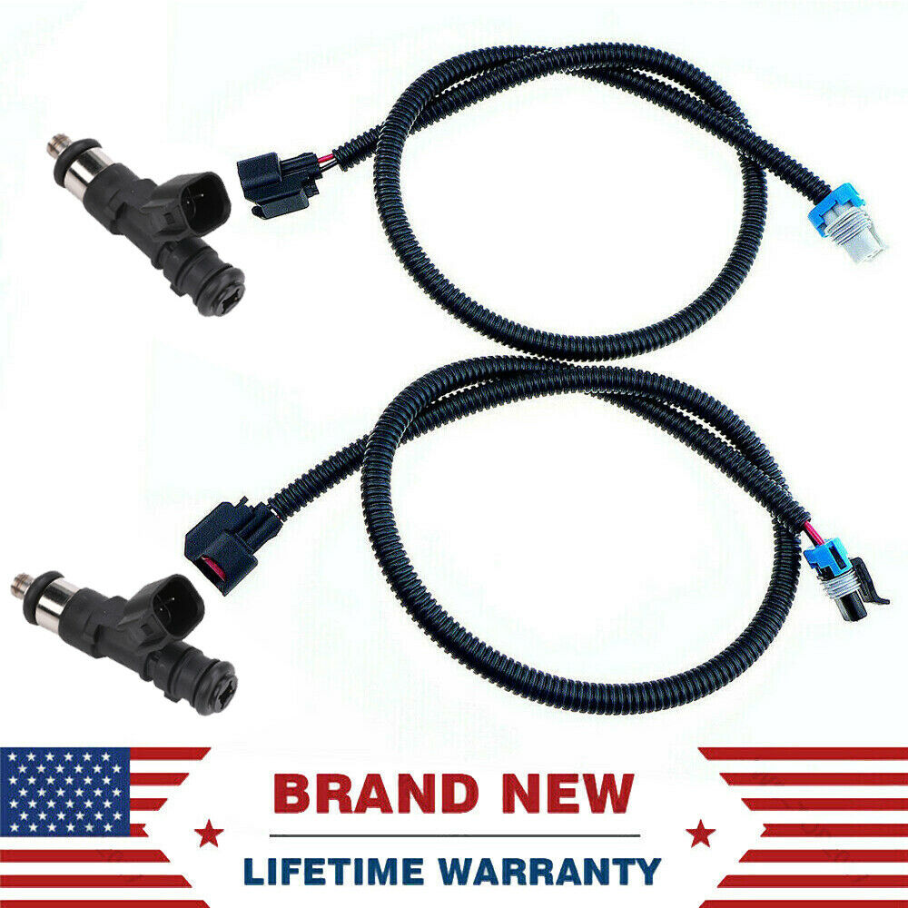 2 Pair (2x) New Fuel Injectors For Polaris Ranger XP Ranger Crew RZR 800 Best - Fresh Stock Dated February 2026