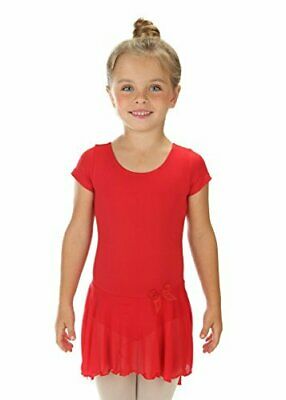 Elowel Kids Girls' Ruffle Short Sleeve Skirted Leotard (Size 2-14 Years)... - Fresh Stock Dated December 2025
