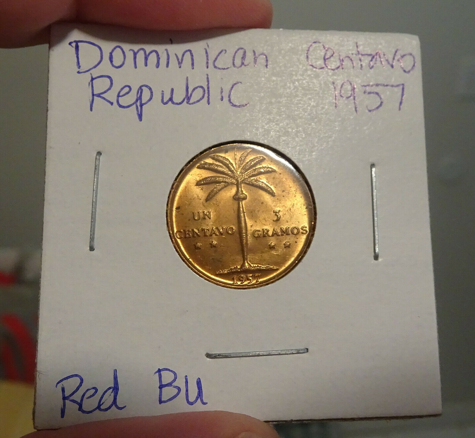 Dominican Republic 3-pc Centavo Lot: 1956, 1957 x2 All BU RED - Fresh Stock Dated December 2025