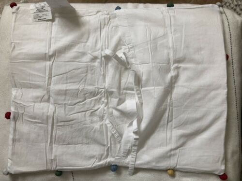 NEW 2 Pottery Barn Kids Holiday Pom Pom Quilted Standard PILLOW SHAM Quilt Duvet - Fresh Stock Dated December 2025