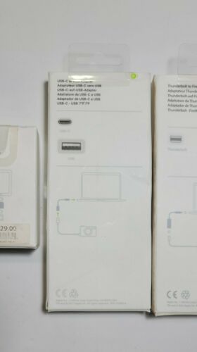 Genuine Apple Accessories Thunderbolt To Firewire, USB-C to USB, IPad Camera Kit - Fresh Stock Dated December 2025