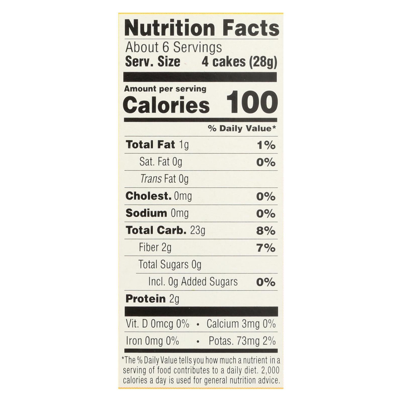 Lundberg Family Farms - Rice Ck Brn Sugar Free Thn Stk - Case of 6-6 OZ - Fresh Stock Dated February 2026