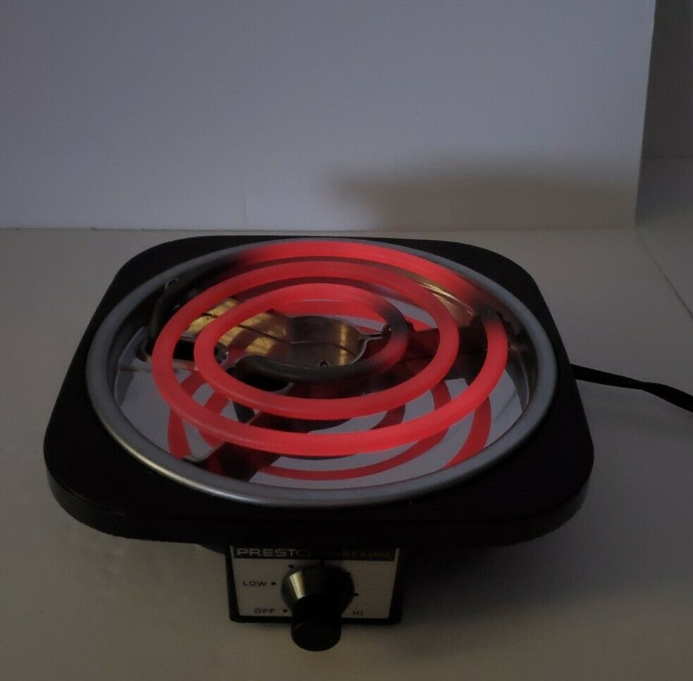 Vintage Presto Electric Single Burner Stove Portable Cooking Range TESTED WORKS - Fresh Stock Dated February 2026