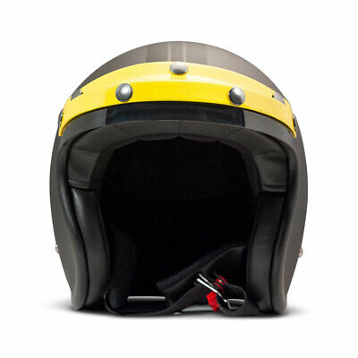 DMD Racing Peak Yellow For Vintage Motorcycle Motorbike Helmets - Fresh Stock Dated February 2026