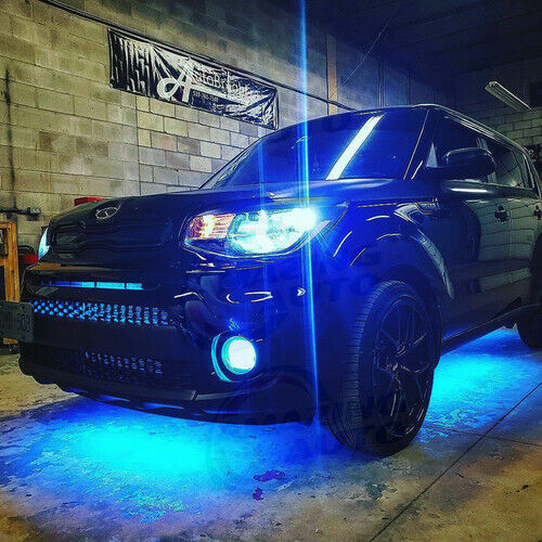 H7 Motorcycle LED Headlights Bulbs Kit High/Low Beam 100W 8000LM 8000K Blue - Fresh Stock Dated February 2026