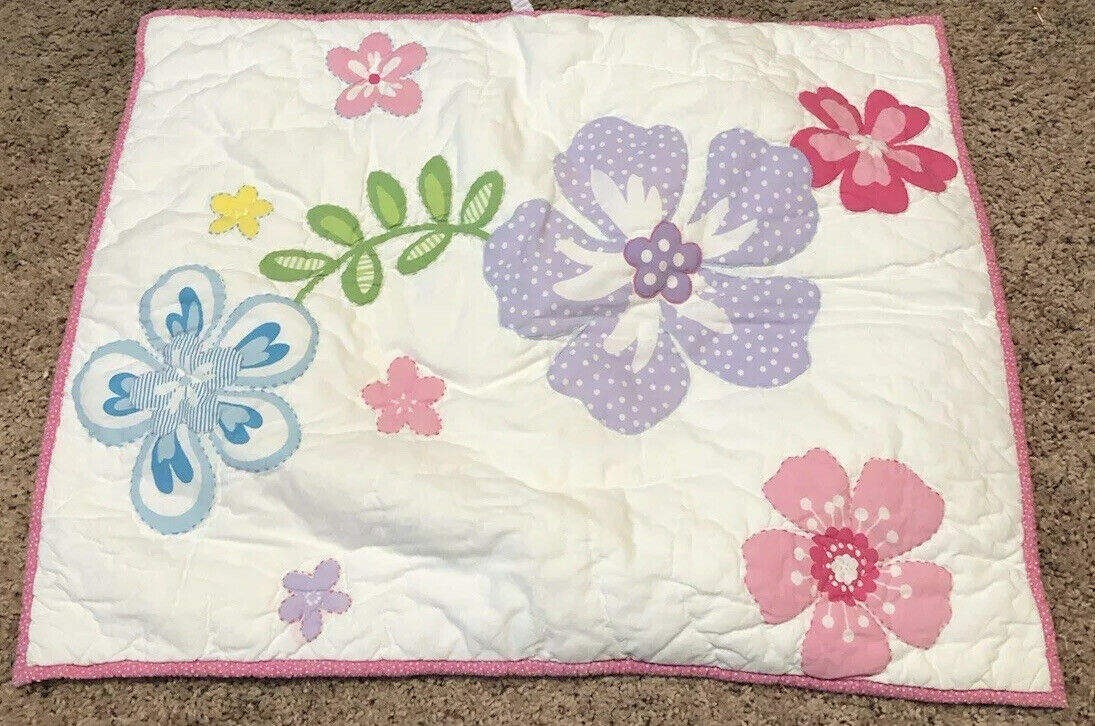 Pottery Barn Kids Pillow Sham Floral Quilted Set of Two 1/2015 - Fresh Stock Dated December 2025