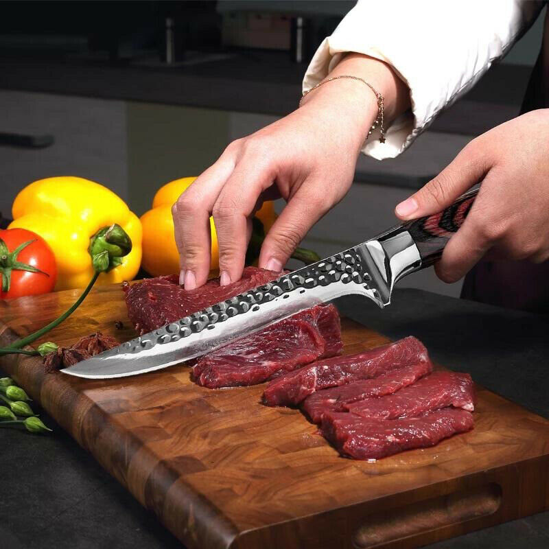 Hammer Forged Boning knife Meat Cleaver Chef cooking Sharp Kitchen knives tool - Fresh Stock Dated December 2025