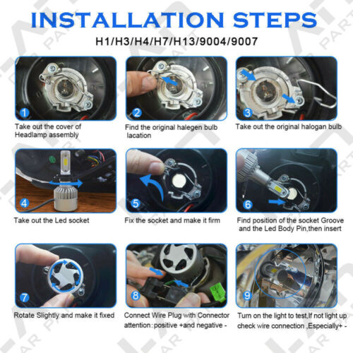 White H4 9003 ZES LED Bulb Headlight High Low Beam Conversion Kit WC For Aprilia - Fresh Stock Dated February 2026