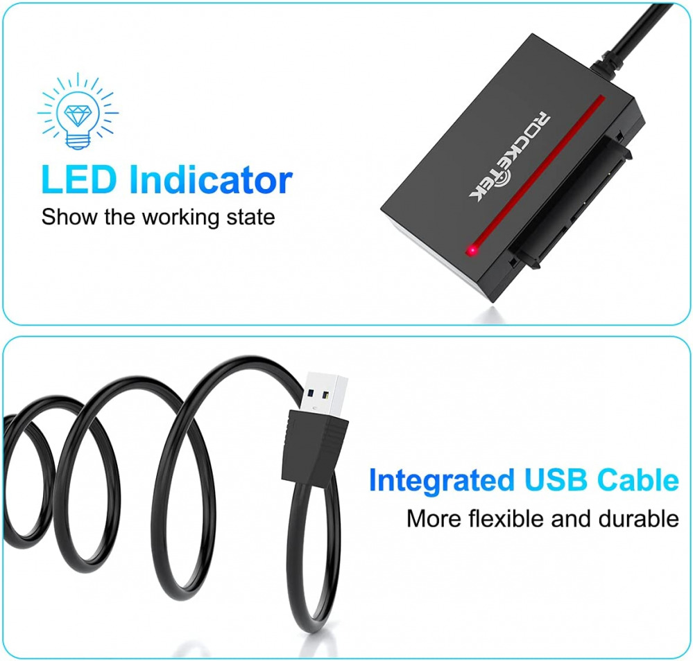 CFast Card Reader, Rocketek USB 3.0 to SATA Adapter Cfast card reader - Fresh Stock Dated February 2026