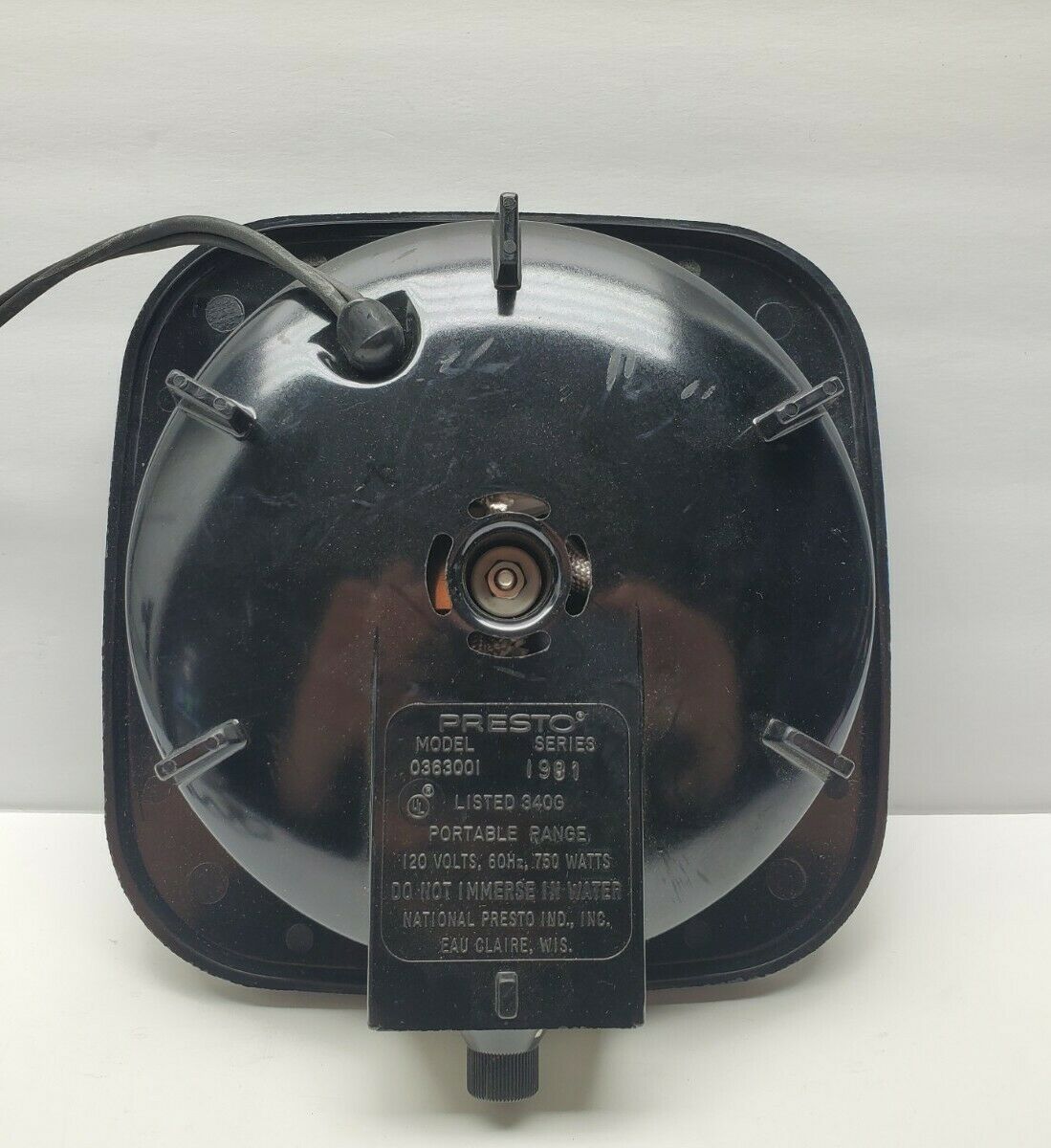 Vintage Presto Electric Single Burner Stove Portable Cooking Range TESTED WORKS - Fresh Stock Dated February 2026