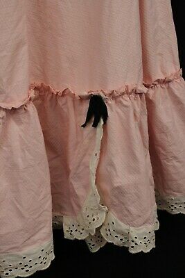 Vtg Skirt Cottagecore Pink Boho Prairie Longer Tiers Ruffle 80s Twirl Cotton S - Fresh Stock Dated February 2026