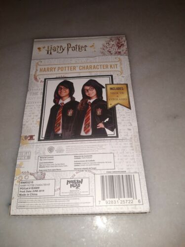 Harry Potter Character  Kit with Griffindor Necktie & Eyeglasses, NEW - Fresh Stock Dated December 2025