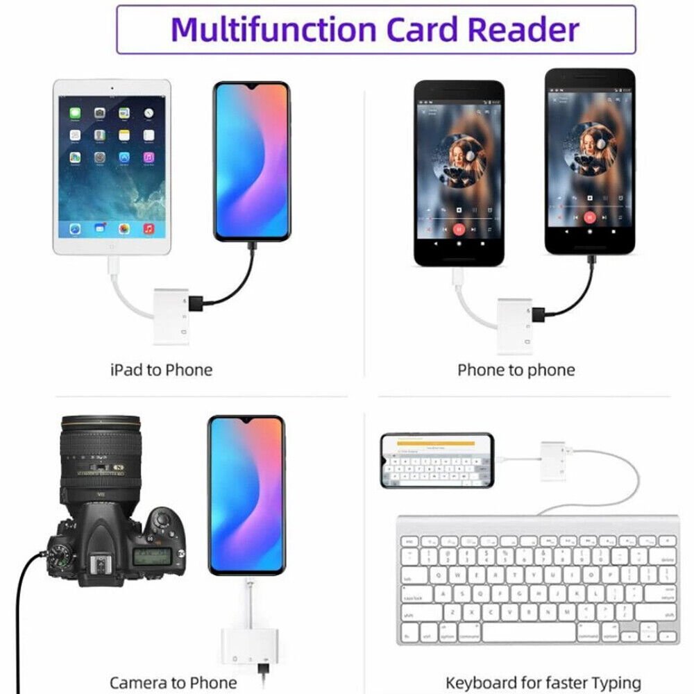 3 in 1 Type C USB OTG Adapter SD/TF Card Reader For Samsung Android Phone - Fresh Stock Dated December 2025