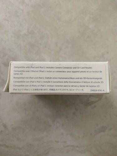 Genuine Apple iPad Camera Connection Kit MC531ZM/A Model A-1362 A-1358 - Fresh Stock Dated February 2026