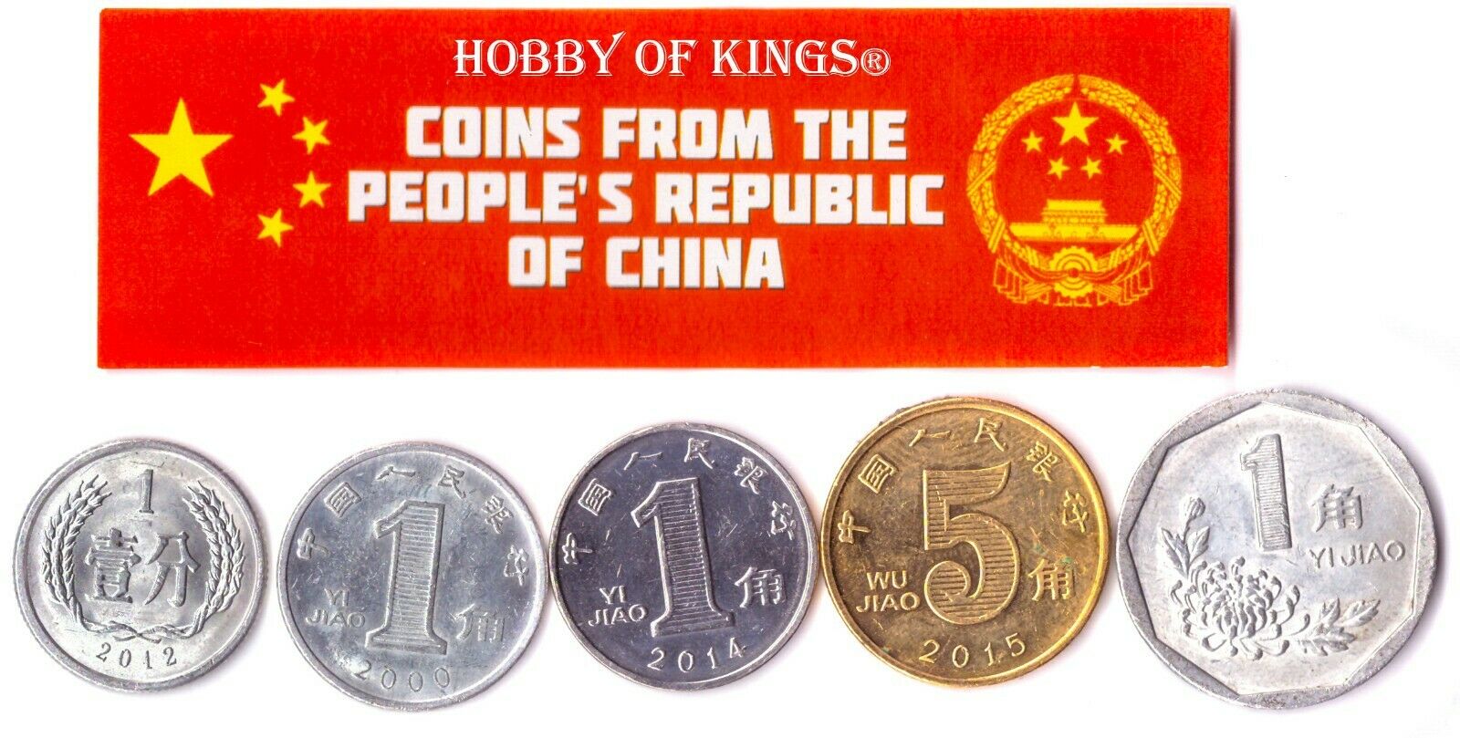 5 CHINESE COIN LOT. DIFFER COLLECTIBLE COINS FROM ASIA. FOREIGN CURRENCY - Fresh Stock Dated February 2026