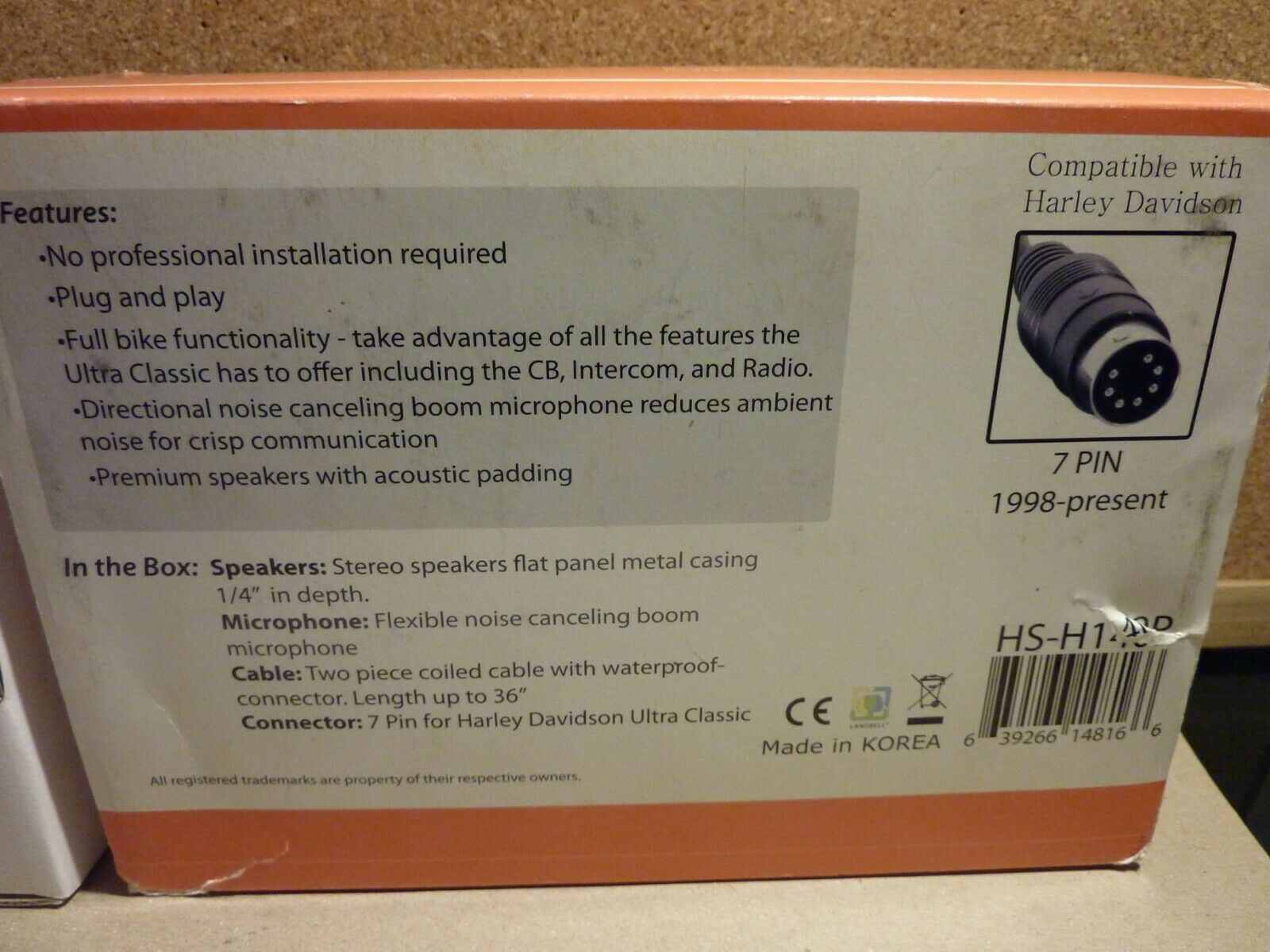 iMC Motorcom HS-H140P Headset For H/D Ultra Classic for 7 Pin - Fresh Stock Dated February 2026