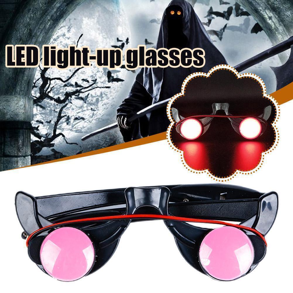 LED Luminous Glow Glasses Funny Red Eyes Halloween Accessories Cosplay L0Q7 S9O5 - Fresh Stock Dated February 2026