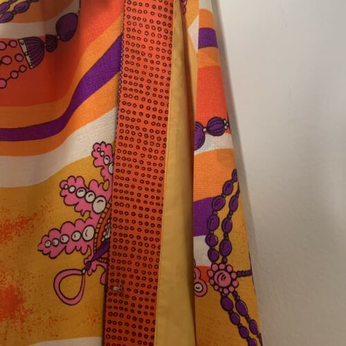 60s Vintage Hawaiian Psychedelic Side Slit Maxi Skirt - Fresh Stock Dated February 2026