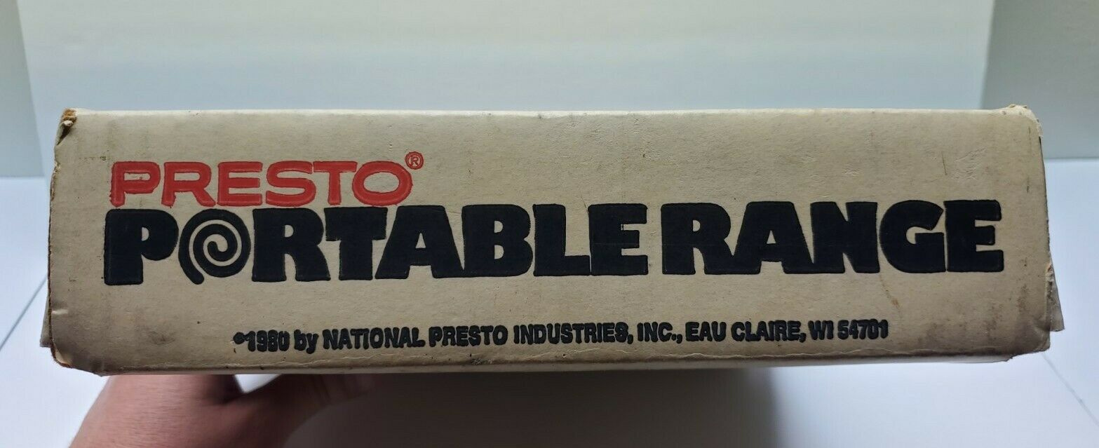 Vintage Presto Electric Single Burner Stove Portable Cooking Range TESTED WORKS - Fresh Stock Dated February 2026