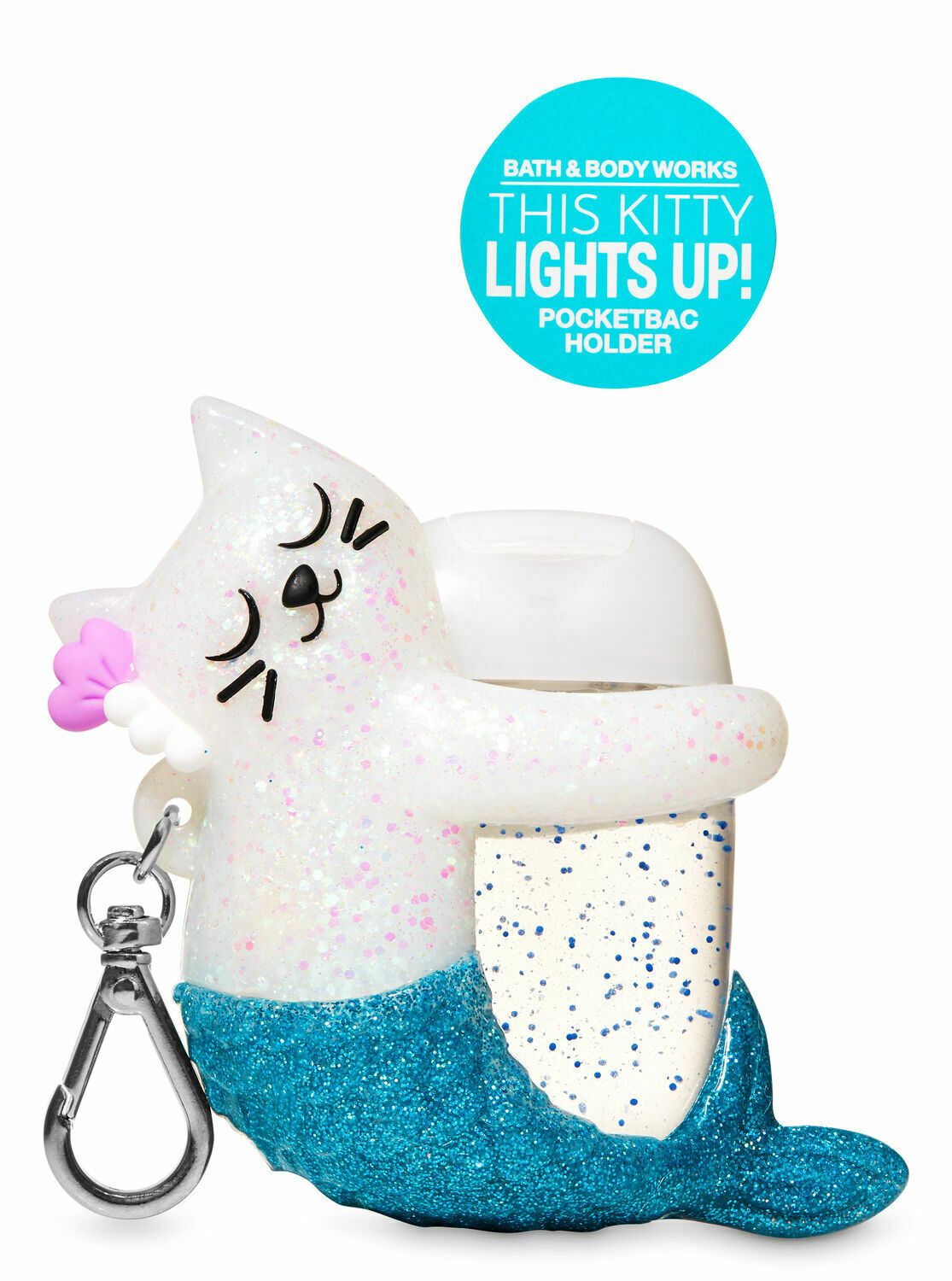 Kitty Mermaid Light Up NEW PocketBac Sanitizer Holder Bath & Body Works - Fresh Stock Dated December 2025