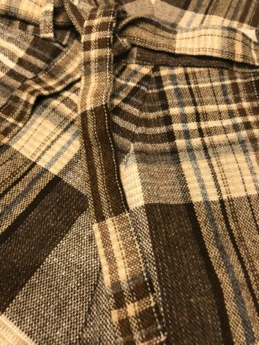 True Vintage Skirt Brown & Cream Plaid Belted Wool Fit & Flare 1970s - Fresh Stock Dated February 2026
