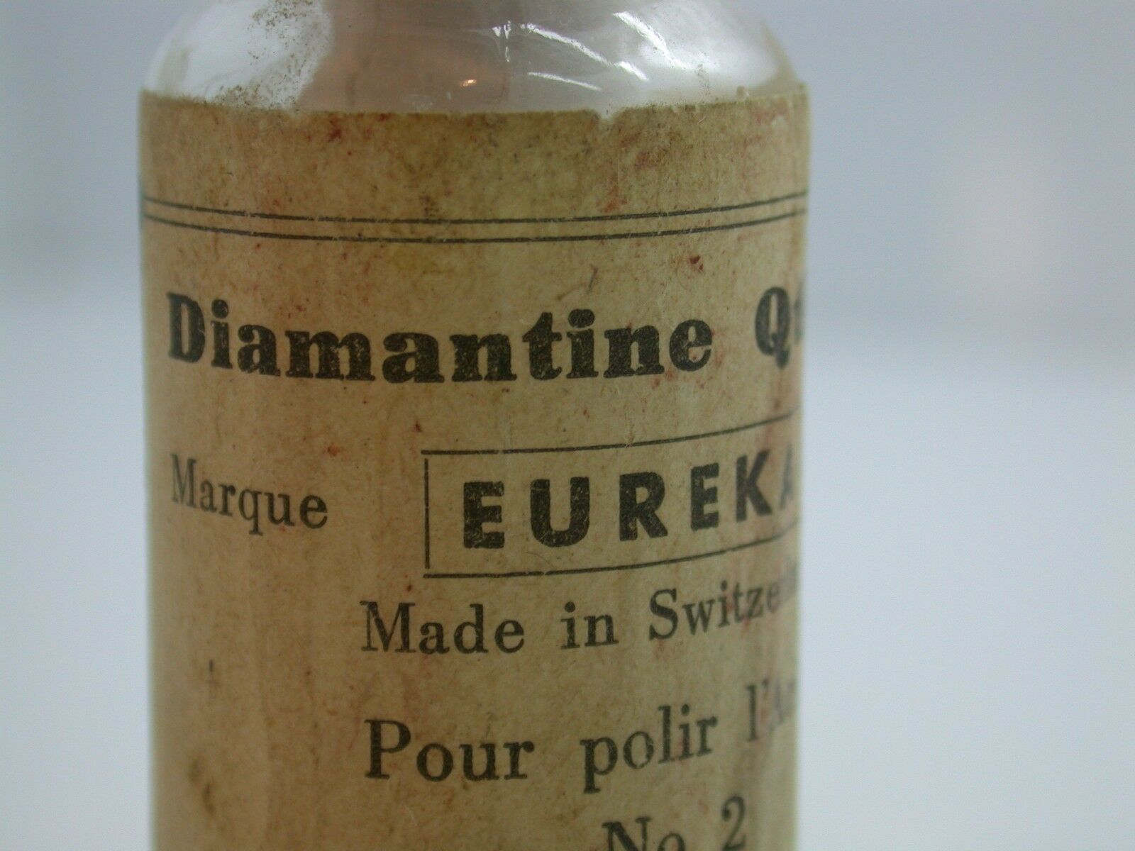 Vintage Bottle of Eureka Diamantine #2 Polish Powder Swiss Watch Repair Tool - Fresh Stock Dated February 2026
