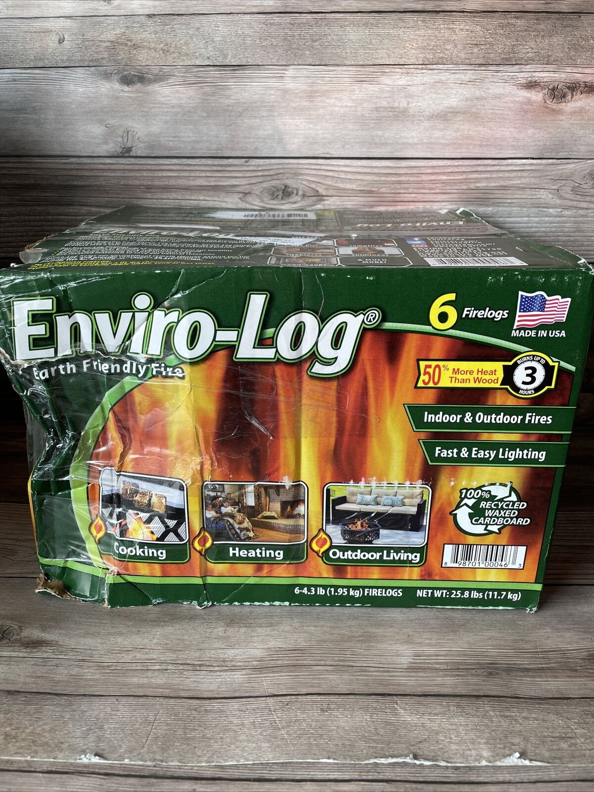 Enviro Log 6 Pack 3 Lb Firelog Case - Fresh Stock Dated December 2025