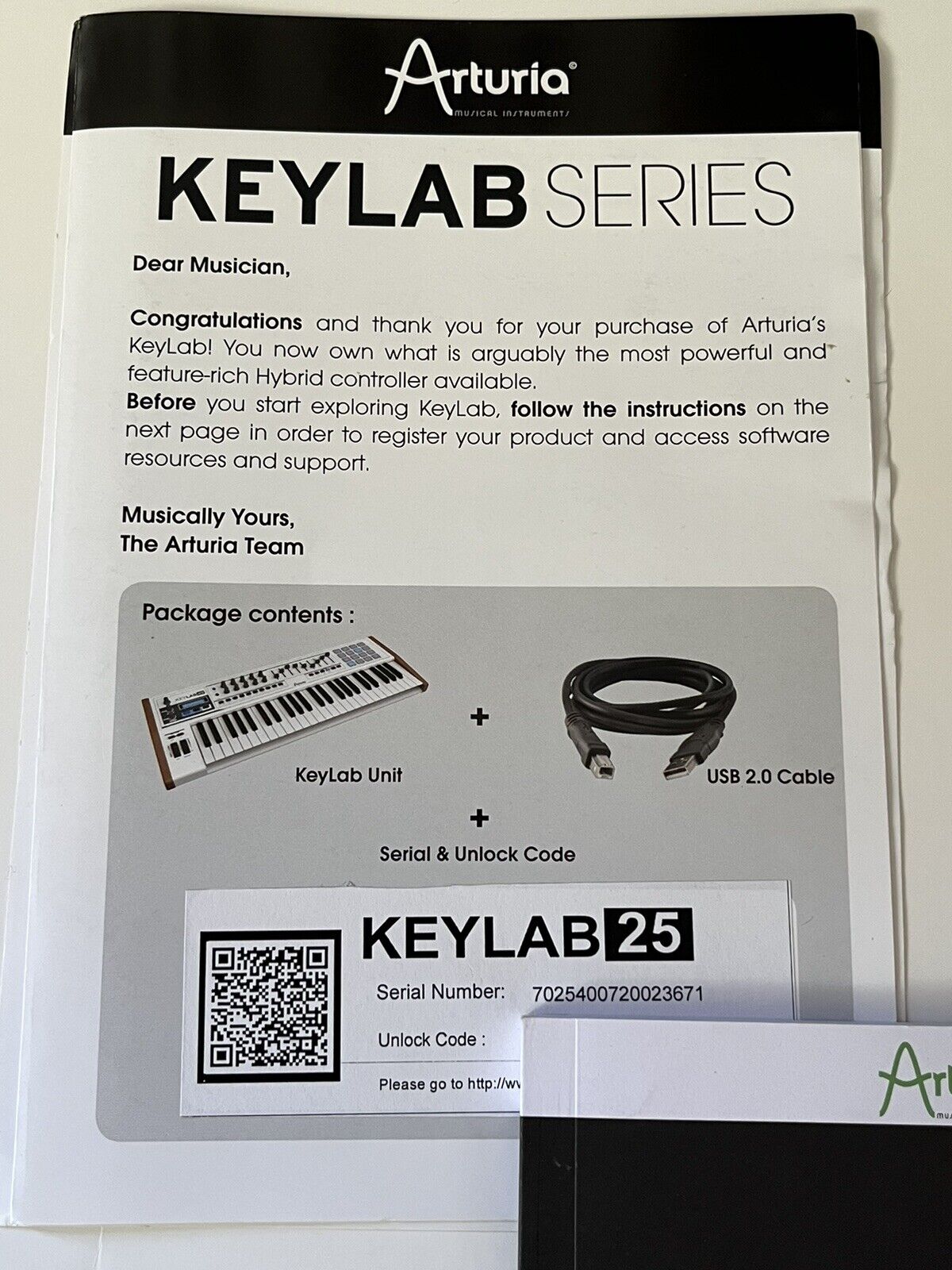 ARTURIA KEYLAB 25 MIDI Controller USB Keyboard -Analog Lab - Rare W/box Manual - Fresh Stock Dated February 2026