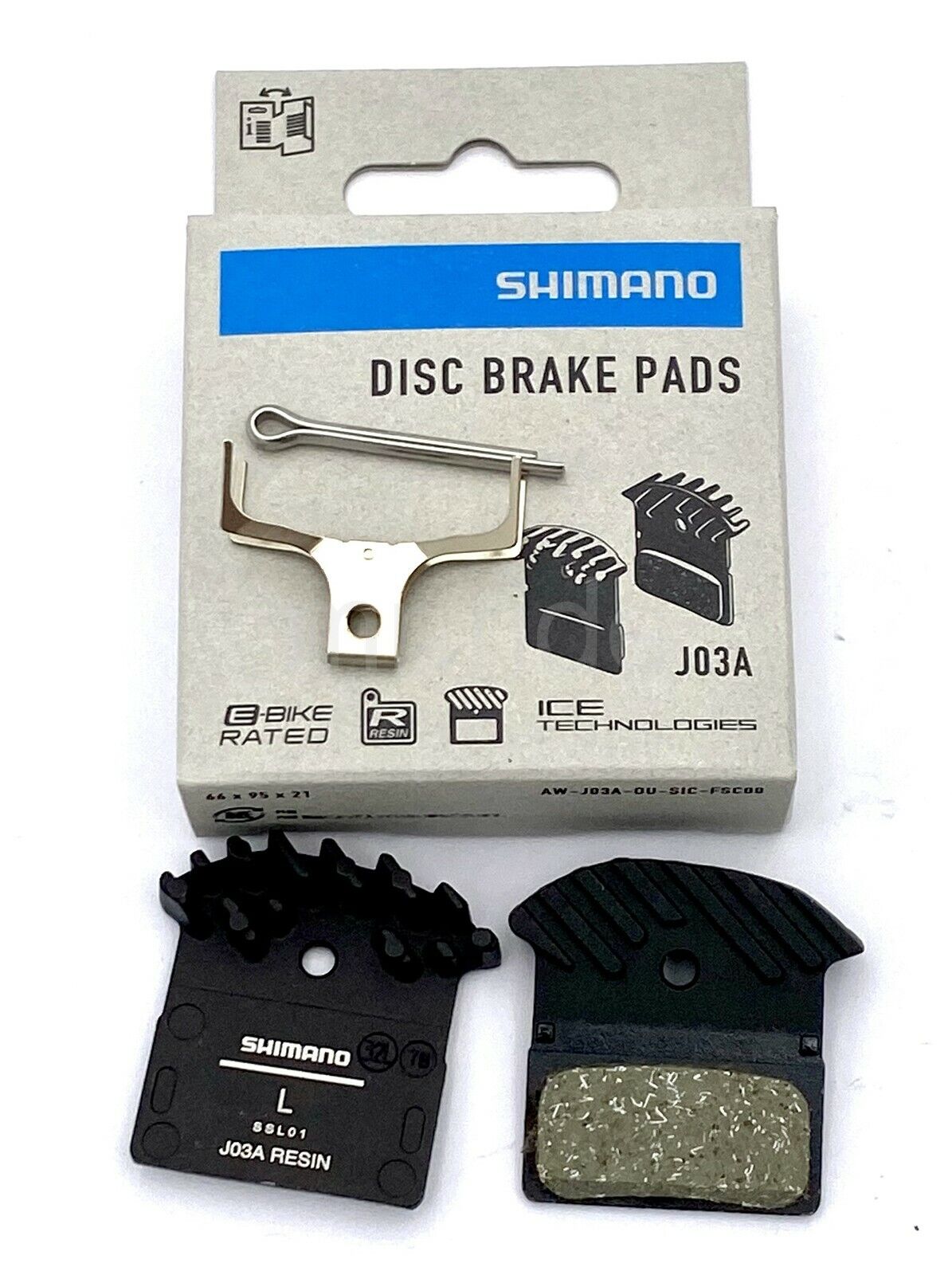 2Pair Shimano Disc Brake Pads J03A Resin,Ice-Tech XTR BR-M9000,BR-M9020,BR-M987 - Fresh Stock Dated February 2026