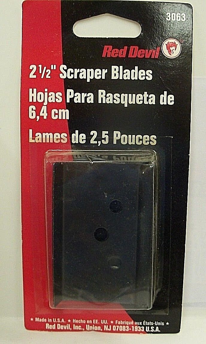#3063 Red Devil 2 1/2 inch Edge 2.5 Replacement Scraper Blades For 3050 Handle - Fresh Stock Dated February 2026