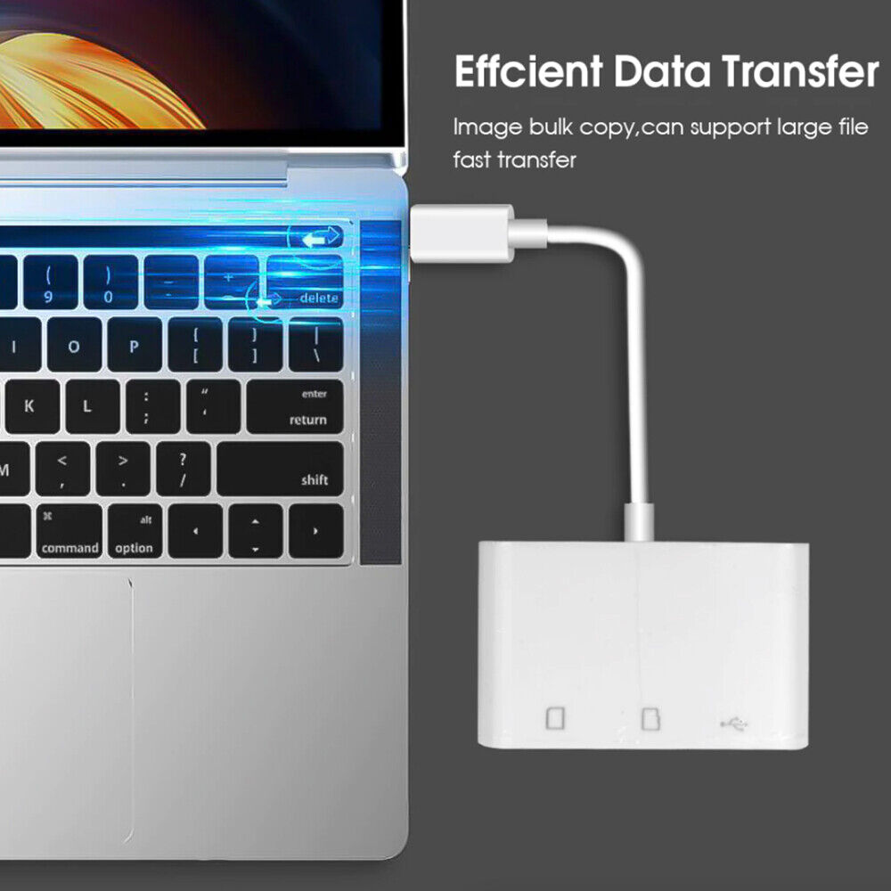 3 in 1 Type C USB OTG Adapter SD/TF Card Reader For Samsung Android Phone - Fresh Stock Dated December 2025