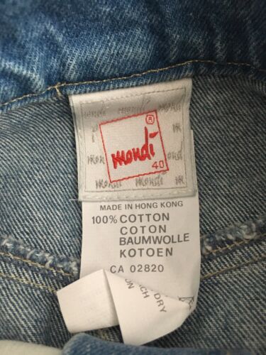 NWT Vtg 80s Mondi Denim Skirt Embellished Jewelled Bedazzled Dead Stock Size 40 - Fresh Stock Dated February 2026