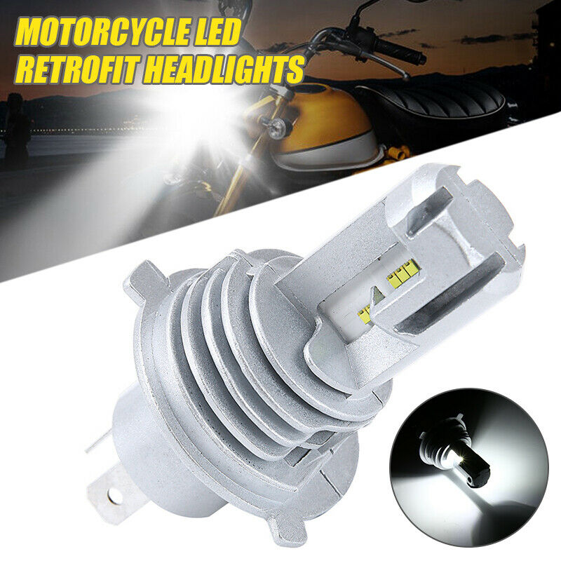 New 1pc H4 9003 HB2 LED Bulb Hi/Lo Beam White Motorcycle Headlight High Power / - Fresh Stock Dated February 2026