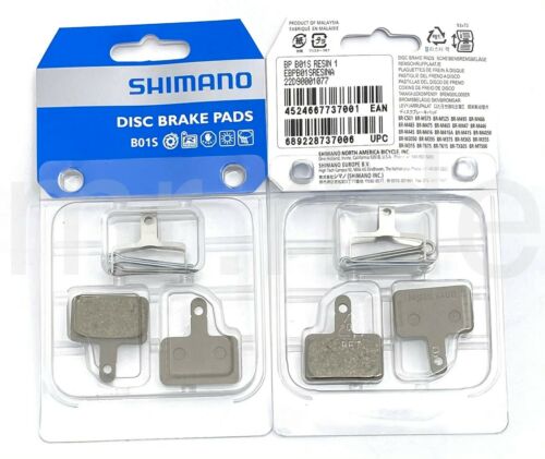 2Pr Shimano B01S MTB Bike Disc Brake Pads Resin for DEORE LX ALIVIO ACERA ALTUS - Fresh Stock Dated December 2025