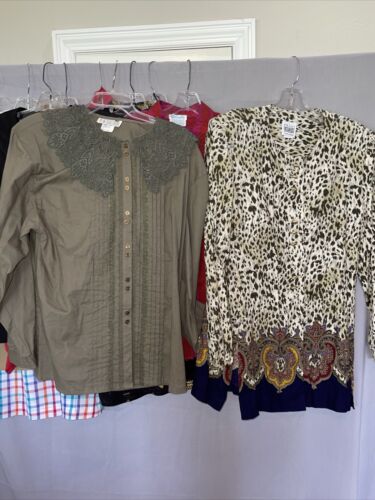 Vintage Lot Of 12 1980 1990 Retro Women’s Resale Designer Shirts L/XL JG HOOK + - Fresh Stock Dated February 2026