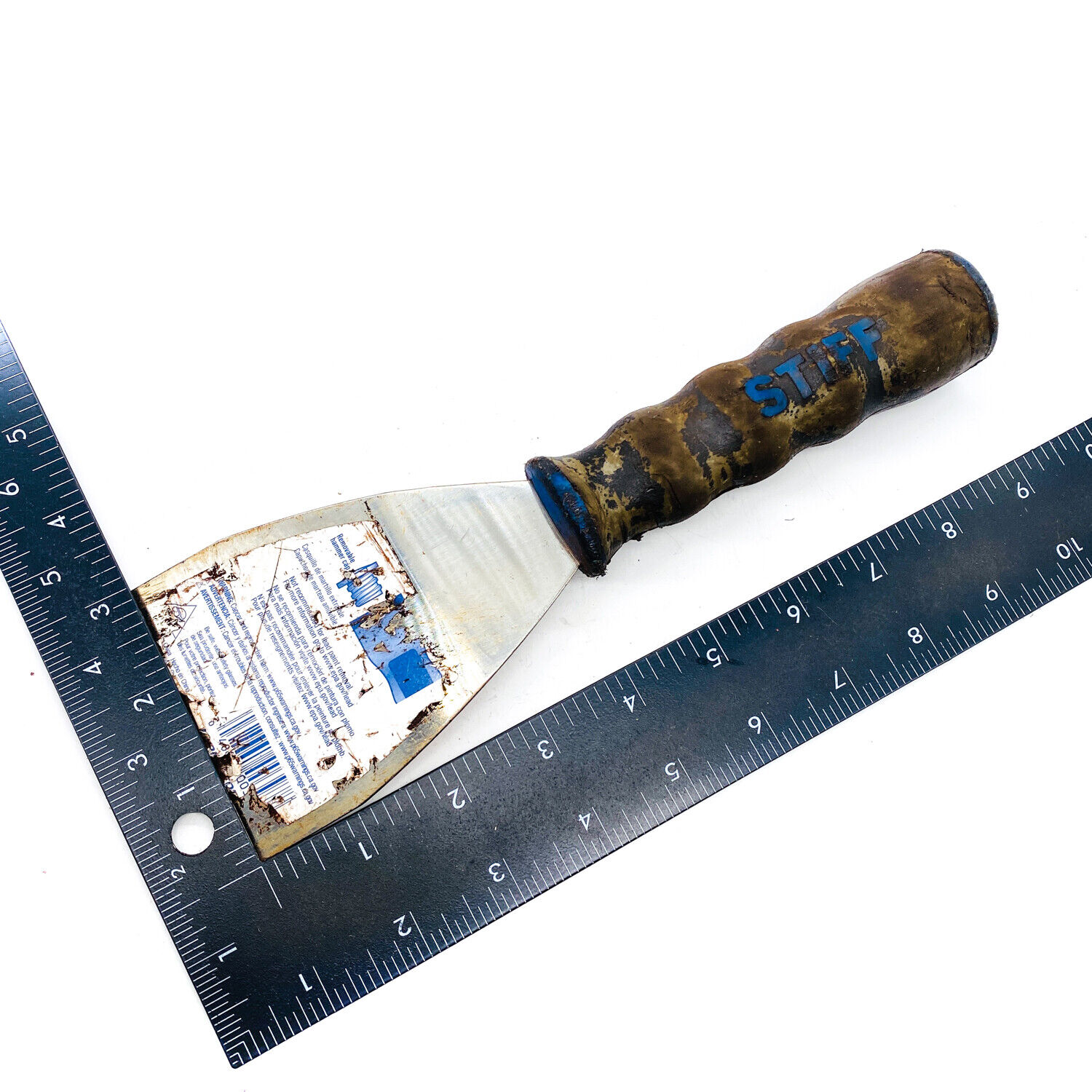 Warner 397 3 in Easy Reach Bent Pole Scraper & Hand Tool w/ Threaded Handle - Fresh Stock Dated February 2026