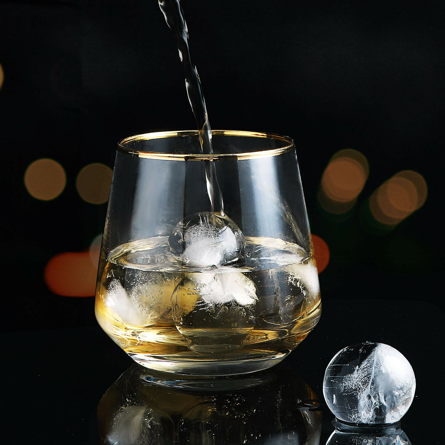 Whiskey Ice Cube Tray Ball Maker Big Mold Sphere DIY Round Mould - Fresh Stock Dated February 2026