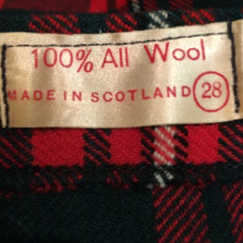 Vintage Glen Avon Scottish Woollens Ltd Tartan Plaid Wool Kilt Skirt 28 Defect - Fresh Stock Dated March 2026