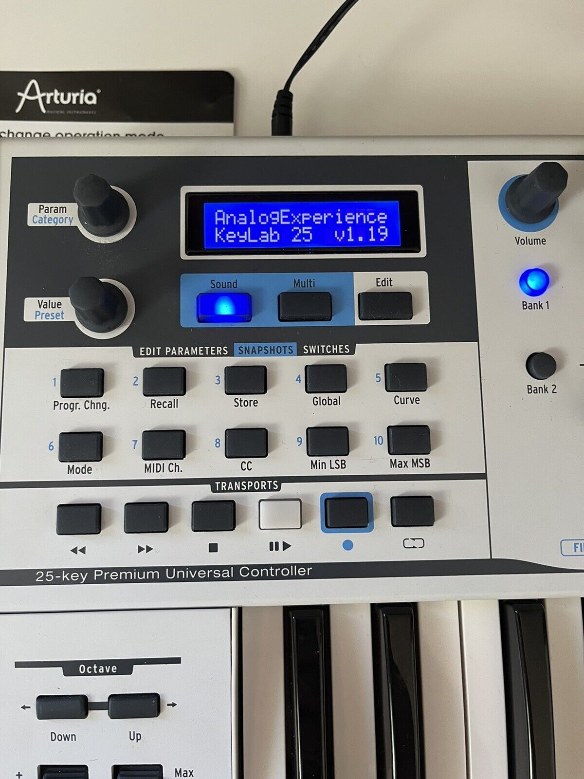 ARTURIA KEYLAB 25 MIDI Controller USB Keyboard -Analog Lab - Rare W/box Manual - Fresh Stock Dated February 2026