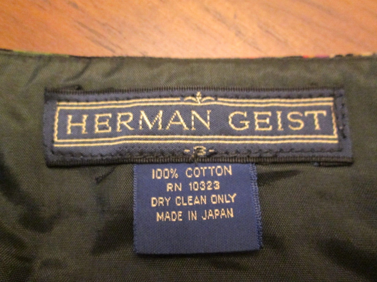 vintage Herman Geist black floral velvet skirt sz 8 - Fresh Stock Dated March 2026