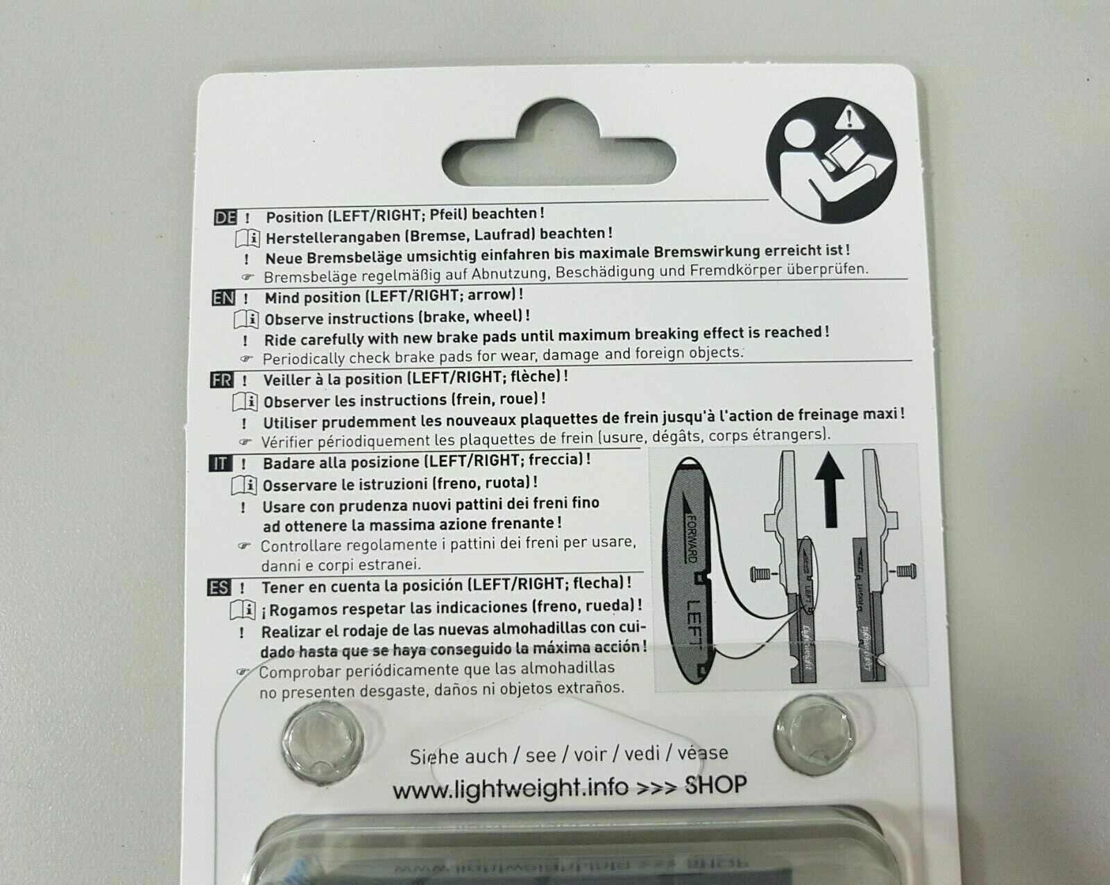 Lightweight Brake Pads (4 pieces) In Shimano /Sram Design-For Carbon - Fresh Stock Dated February 2026