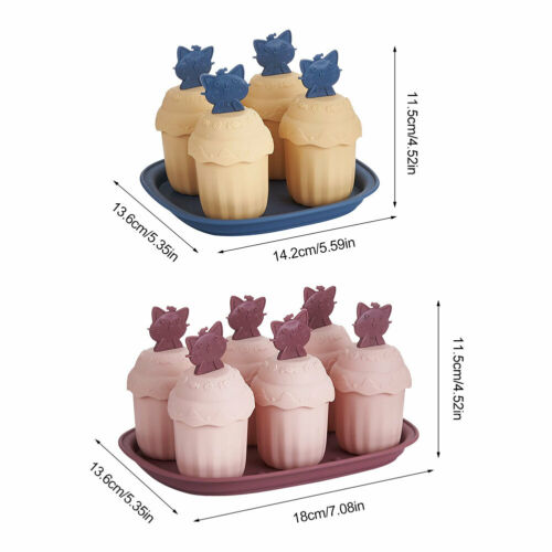 4PCS/6PCS DIY Ice Cream Mold for Ice Cube Popsicle Homemade Ice Box Kitchen Tool - Fresh Stock Dated February 2026