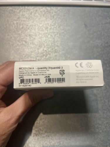 Apple iPad camera connection kit - open box, never used - Fresh Stock Dated February 2026