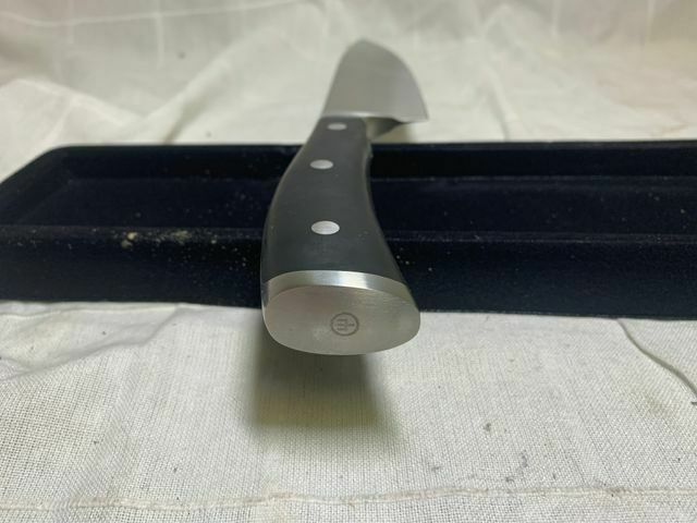 Wusthof Classic Ikon Silver Black Straight Blade Edge Chefs Knife - Fresh Stock Dated December 2025