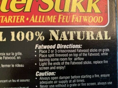 StarterStikk Fatwood Fire Starter. 2 boxes, 1.5lbs. per box - Fresh Stock Dated December 2025